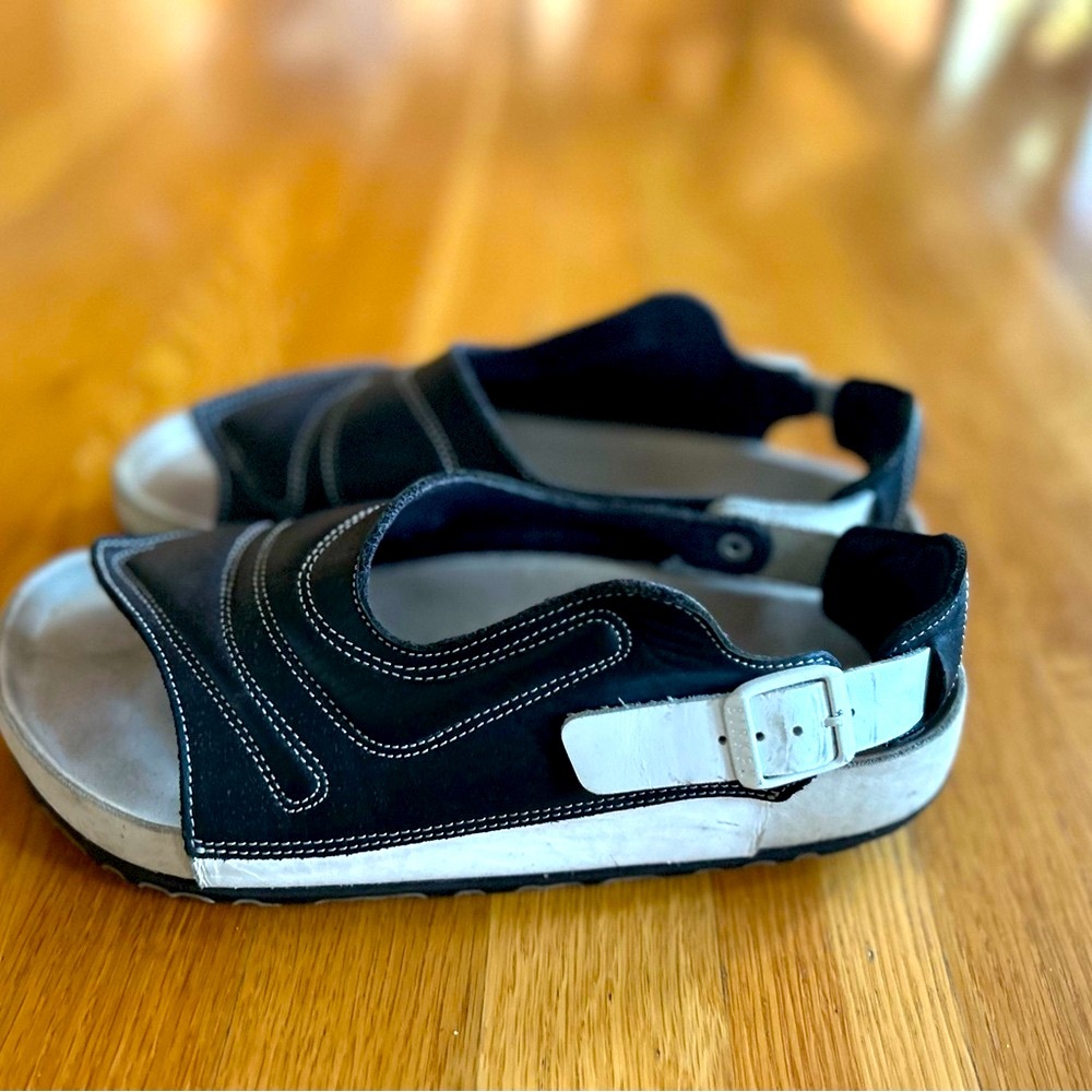 Birkenstock Terra Nappa leather luxury sandal by Saskia Lenaerts. Size 39